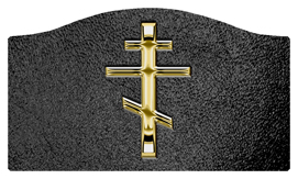 DASHELL-519-GD-SH-BK Gold Orthodox Cross Shimmer Black Background